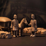 Maxbell Mini Terra Cotta Statues Figurine Set Handmade Miniature for Home Table Desk