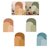 Maxbell Arch Wall Decal Stick and Peel Modern Indoor Party Decoration Arch Wallpaper Pink