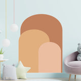 Maxbell Arch Wall Decal Stick and Peel Modern Indoor Party Decoration Arch Wallpaper Pink
