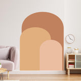 Maxbell Arch Wall Decal Stick and Peel Modern Indoor Party Decoration Arch Wallpaper Pink