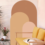 Maxbell Arch Wall Decal Stick and Peel Modern Indoor Party Decoration Arch Wallpaper Pink