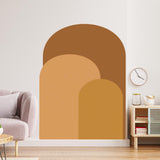 Maxbell Arch Wall Decal Stick and Peel Modern Indoor Party Decoration Arch Wallpaper Orange
