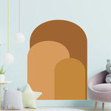 Maxbell Arch Wall Decal Stick and Peel Modern Indoor Party Decoration Arch Wallpaper Orange