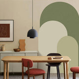 Maxbell Arch Wall Decal Stick and Peel Modern Indoor Party Decoration Arch Wallpaper Green