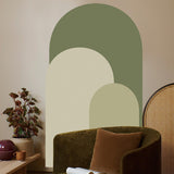 Maxbell Arch Wall Decal Stick and Peel Modern Indoor Party Decoration Arch Wallpaper Green