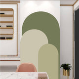 Maxbell Arch Wall Decal Stick and Peel Modern Indoor Party Decoration Arch Wallpaper Green