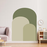 Maxbell Arch Wall Decal Stick and Peel Modern Indoor Party Decoration Arch Wallpaper Green