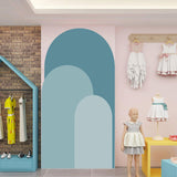 Maxbell Arch Wall Decal Stick and Peel Modern Indoor Party Decoration Arch Wallpaper Blue