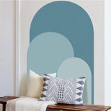 Maxbell Arch Wall Decal Stick and Peel Modern Indoor Party Decoration Arch Wallpaper Blue