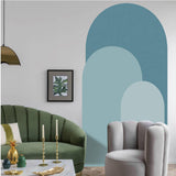 Maxbell Arch Wall Decal Stick and Peel Modern Indoor Party Decoration Arch Wallpaper Blue