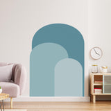 Maxbell Arch Wall Decal Stick and Peel Modern Indoor Party Decoration Arch Wallpaper Blue