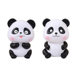 Maxbell Panda Statue Lovely Animal Statue Decorative Cartoon Money Bank for Children put out tongue