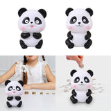 Maxbell Panda Statue Lovely Animal Statue Decorative Cartoon Money Bank for Children put out tongue
