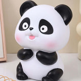 Maxbell Panda Statue Lovely Animal Statue Decorative Cartoon Money Bank for Children put out tongue