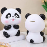 Maxbell Panda Statue Lovely Animal Statue Decorative Cartoon Money Bank for Children put out tongue