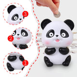 Maxbell Panda Statue Lovely Animal Statue Decorative Cartoon Money Bank for Children put out tongue