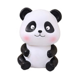Maxbell Panda Statue Lovely Animal Statue Decorative Cartoon Money Bank for Children smile