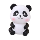 Maxbell Panda Statue Lovely Animal Statue Decorative Cartoon Money Bank for Children smile