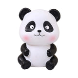 Maxbell Panda Statue Lovely Animal Statue Decorative Cartoon Money Bank for Children smile
