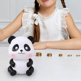 Maxbell Panda Statue Lovely Animal Statue Decorative Cartoon Money Bank for Children smile