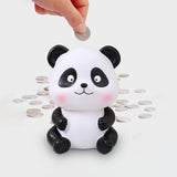 Maxbell Panda Statue Lovely Animal Statue Decorative Cartoon Money Bank for Children smile