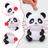 Maxbell Panda Statue Lovely Animal Statue Decorative Cartoon Money Bank for Children smile