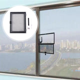 Maxbell Window Screen Mesh Home Office with Mount Hardware Tool Magnetic Flap System Style E