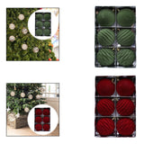 Maxbell 6 Pieces 8cm Christmas Tree Flocking Ball Ornaments Versatile