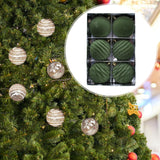 Maxbell 6 Pieces 8cm Christmas Tree Flocking Ball Ornaments Versatile
