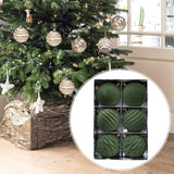 Maxbell 6 Pieces 8cm Christmas Tree Flocking Ball Ornaments Versatile