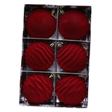Maxbell 6 Pieces 8cm Christmas Tree Flocking Ball Ornaments Versatile