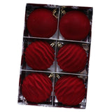 Maxbell 6 Pieces 8cm Christmas Tree Flocking Ball Ornaments Versatile