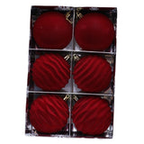 Maxbell 6 Pieces 8cm Christmas Tree Flocking Ball Ornaments Versatile