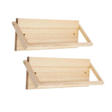 Maxbell 2 Pieces Wall Mounted Shoe Rack Wood Foldable Hanger for Sneaker Slipper Rvs