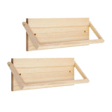 Maxbell 2 Pieces Wall Mounted Shoe Rack Wood Foldable Hanger for Sneaker Slipper Rvs