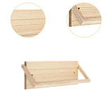 Maxbell 2 Pieces Wall Mounted Shoe Rack Wood Foldable Hanger for Sneaker Slipper Rvs