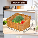 Maxbell Hand Woven Basket Slant Opening Rustic Storage Basket for Restaurant Wedding