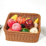 Maxbell Hand Woven Basket Slant Opening Rustic Storage Basket for Restaurant Wedding