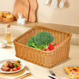Maxbell Hand Woven Basket Slant Opening Rustic Storage Basket for Restaurant Wedding