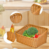 Maxbell Hand Woven Basket Slant Opening Rustic Storage Basket for Restaurant Wedding