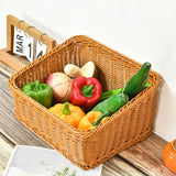 Maxbell Hand Woven Basket Slant Opening Rustic Storage Basket for Restaurant Wedding