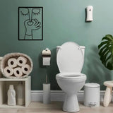 Maxbell Funny Bathroom Wall Art Decor Gift for Family Friends Home Hilarious Display