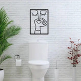 Maxbell Funny Bathroom Wall Art Decor Gift for Family Friends Home Hilarious Display