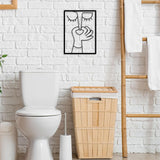 Maxbell Funny Bathroom Wall Art Decor Gift for Family Friends Home Hilarious Display