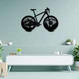 Maxbell Black Metal Bike Wall Art Cyclist Gift for Background Hallway Indoor/Outdoor