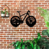 Maxbell Black Metal Bike Wall Art Cyclist Gift for Background Hallway Indoor/Outdoor