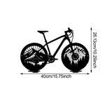 Maxbell Black Metal Bike Wall Art Cyclist Gift for Background Hallway Indoor/Outdoor