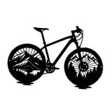 Maxbell Black Metal Bike Wall Art Cyclist Gift for Background Hallway Indoor/Outdoor