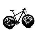 Maxbell Black Metal Bike Wall Art Cyclist Gift for Background Hallway Indoor/Outdoor