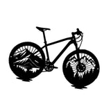 Maxbell Black Metal Bike Wall Art Cyclist Gift for Background Hallway Indoor/Outdoor